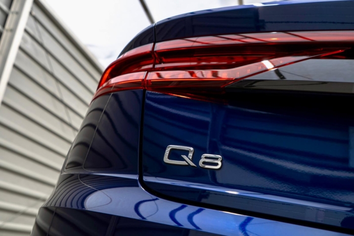 Niebieski Navarra metalik Audi Q8 S-Line 50TDI 2019 rok 286 KM