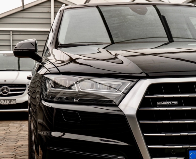 czarny Audi Q7 S-line 3.0TDI 2017 rok